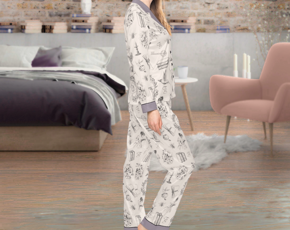 TTPD Swiftie - Long Silky Two Piece Pajama Set