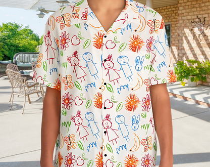 Doodle Pattern - Mens Hawaiian Shirt