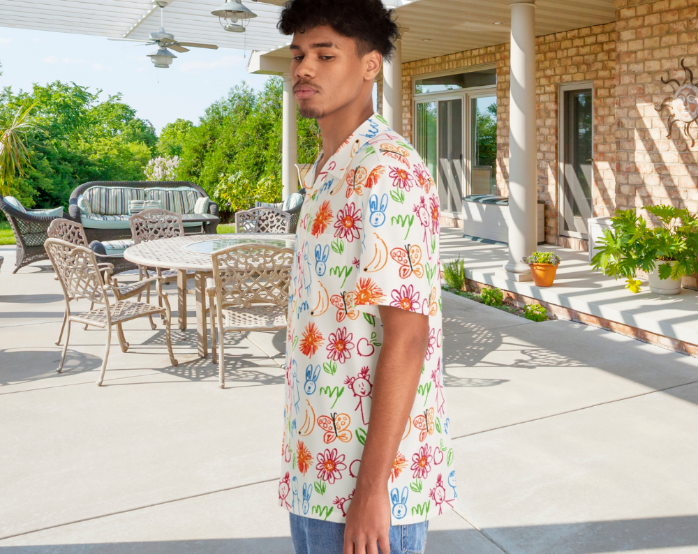 Doodle Pattern - Mens Hawaiian Shirt