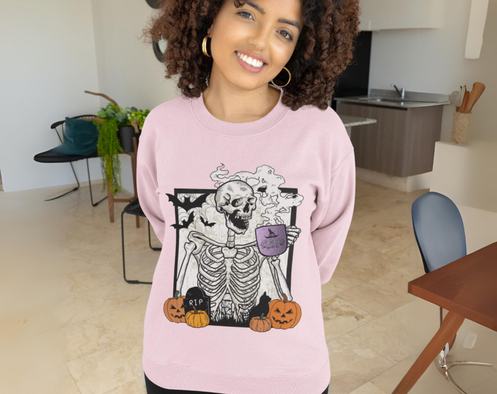 Halloween Skeleton Coffee - Unisex Crew