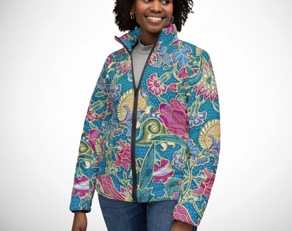 Blue Paisley - Women’s Puffer Jacket