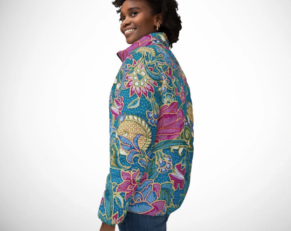 Blue Paisley - Women’s Puffer Jacket