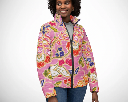 Pink Paisley - Women’s Puffer Jacket