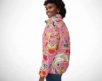 Pink Paisley - Women’s Puffer Jacket