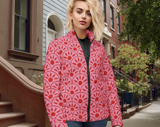 Pink Geo - Women’s Puffer Jacket