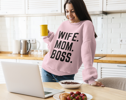 Wife Mom Boss - Unisex Crew