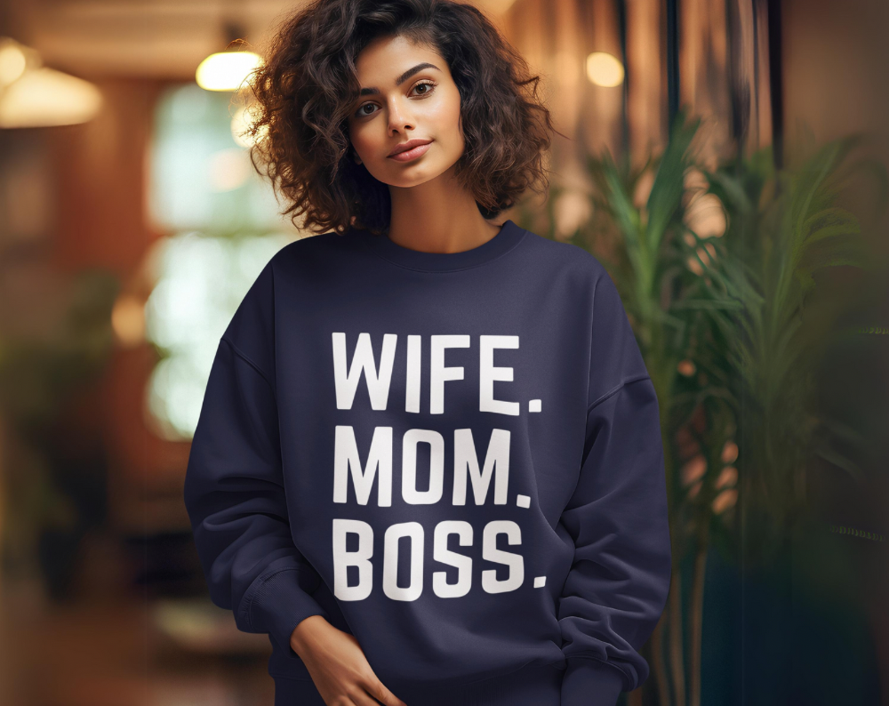 Wife Mom Boss - Unisex Crew