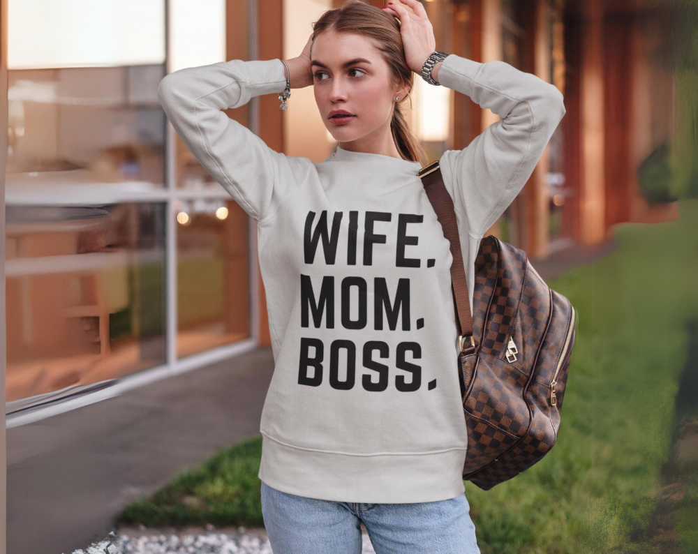 Wife Mom Boss - Unisex Crew