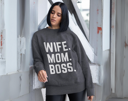 Wife Mom Boss - Unisex Crew