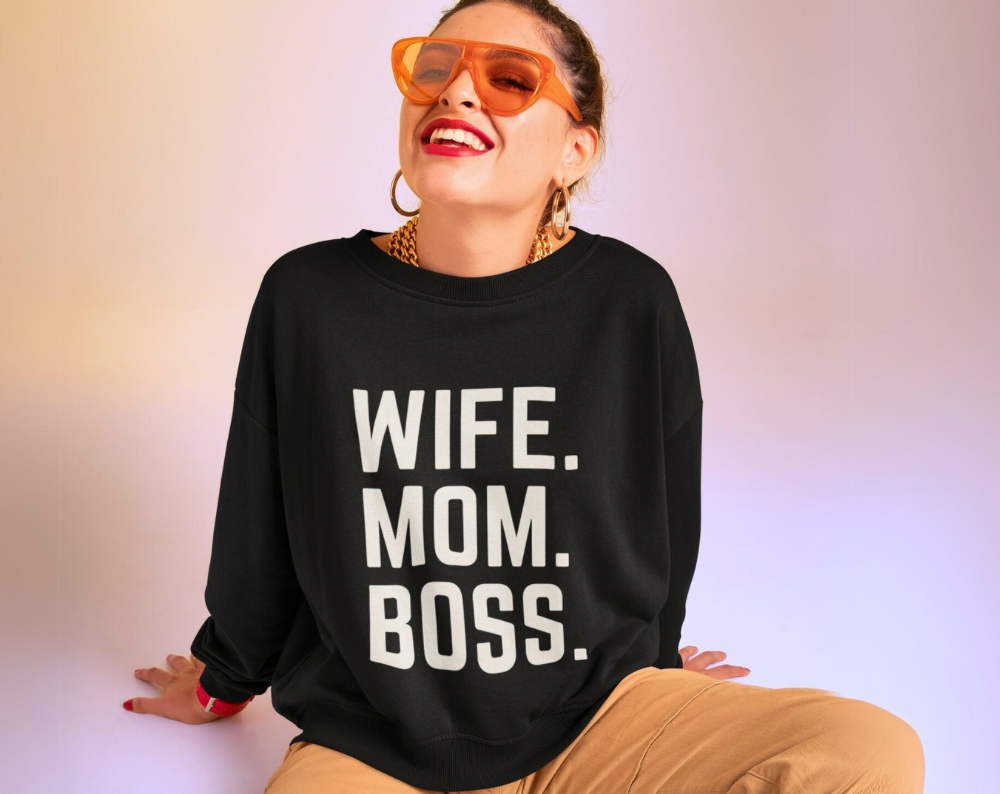 Wife Mom Boss - Unisex Crew