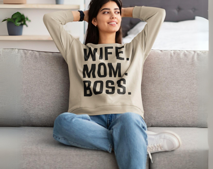 Wife Mom Boss - Unisex Crew