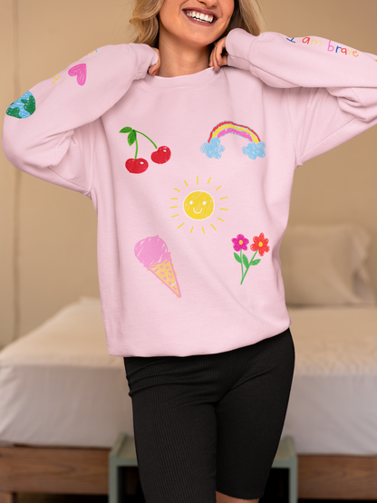 Doodle Life Is Beautiful - Unisex Crew