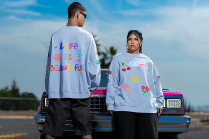 Doodle Life Is Beautiful - Unisex Crew