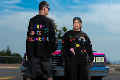 Doodle Life Is Beautiful - Unisex Crew