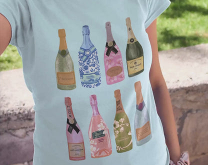 Girly Champagne Bottles - Unisex Tee