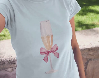 Coquette Champagne Glass - Unisex Tee