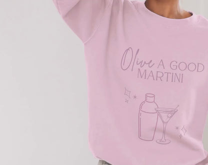 Retro Olive A Good Martini - Unisex Crew