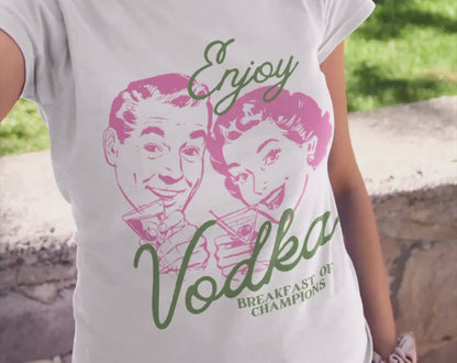 Retro Vodka Breakfast of Champions - Unisex Tee